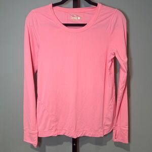 Lilly Pulitzer Luxletic Activewear Long Sleeve Shirt‎ Coral Pink Size Small